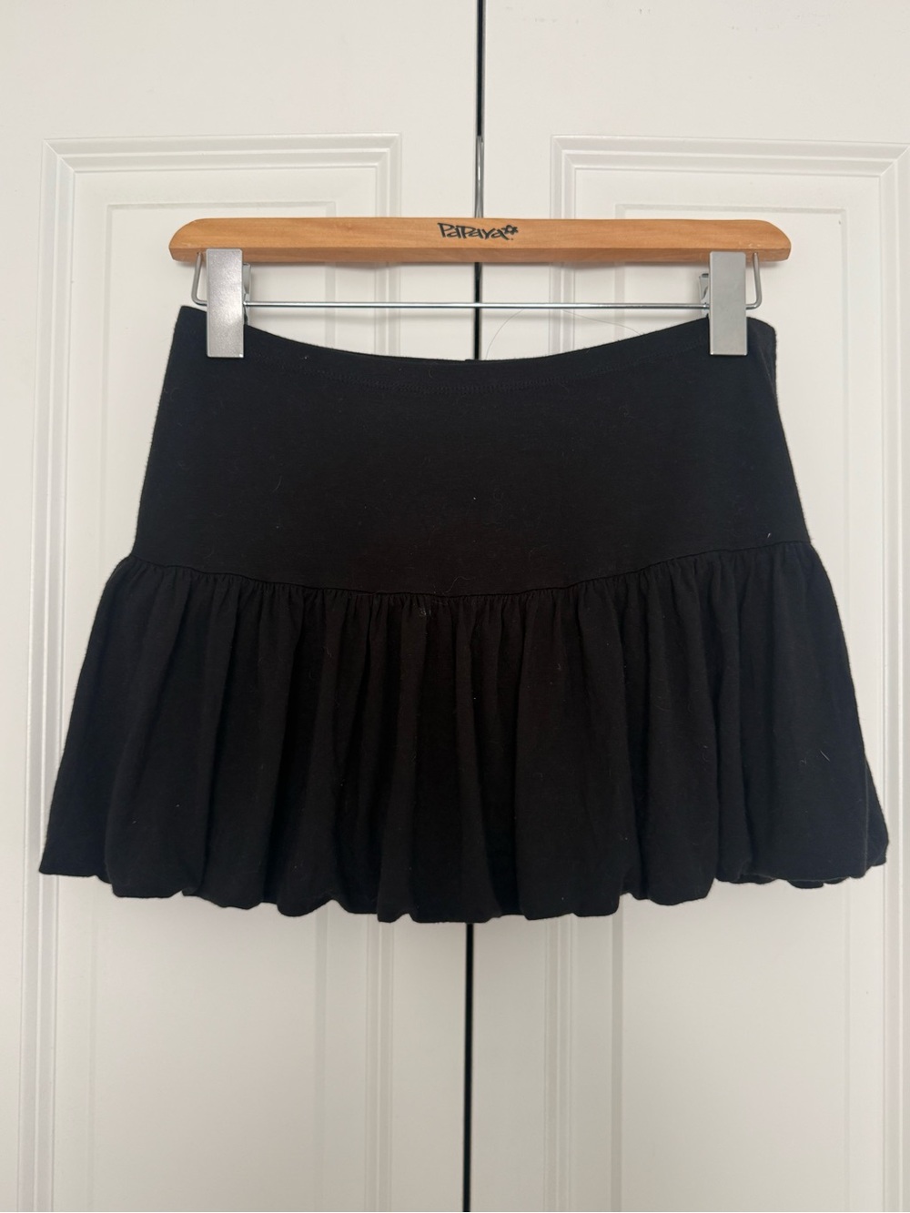 Black Bubble Mini Skirt